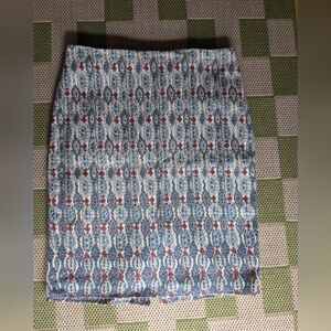 LOFT patterned skirt size 6